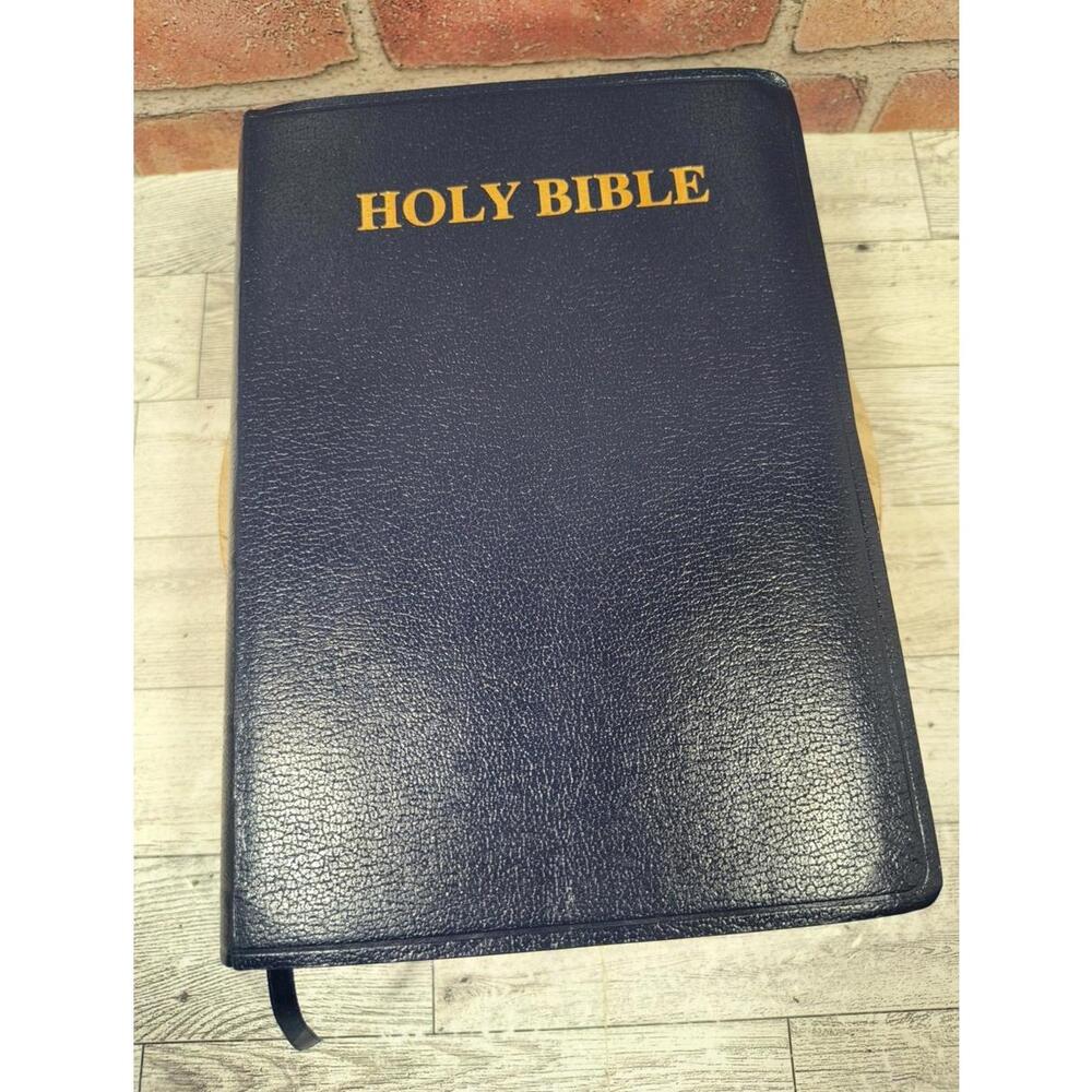 1985 The Holy Bible KJV Giant Print Red Letter Soft Leather Seminars Unlimited